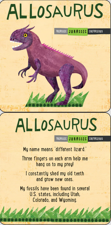 PTR Dinosaurs: Fascinating Lunch Box Notes for Kids! (Set of 50 Cards)