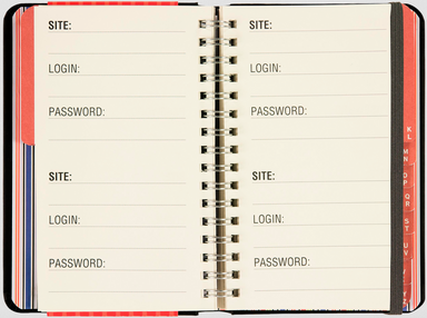 PTR Large Print Internet Address & Password Logbook