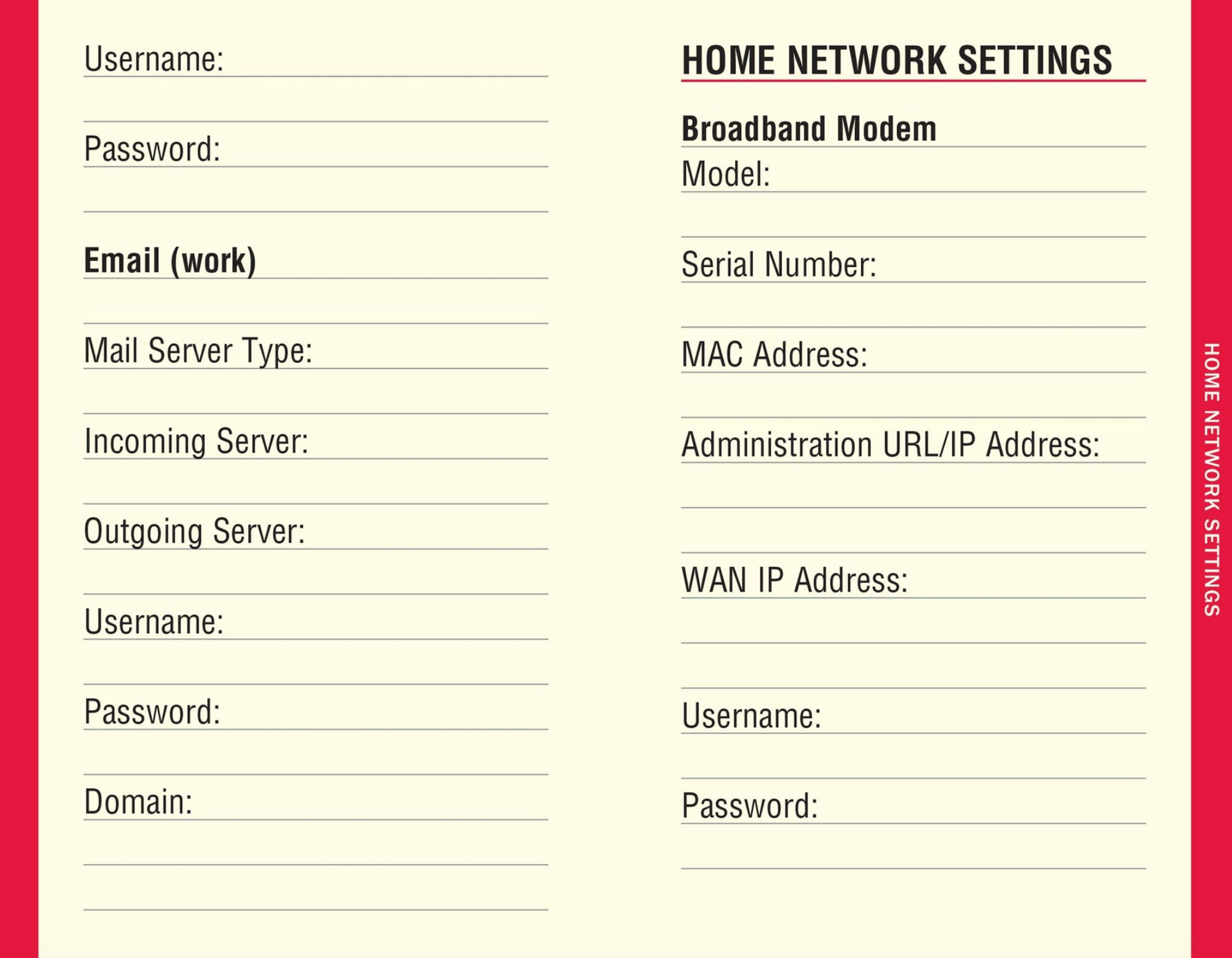 PTR Large Print Internet Address & Password Logbook