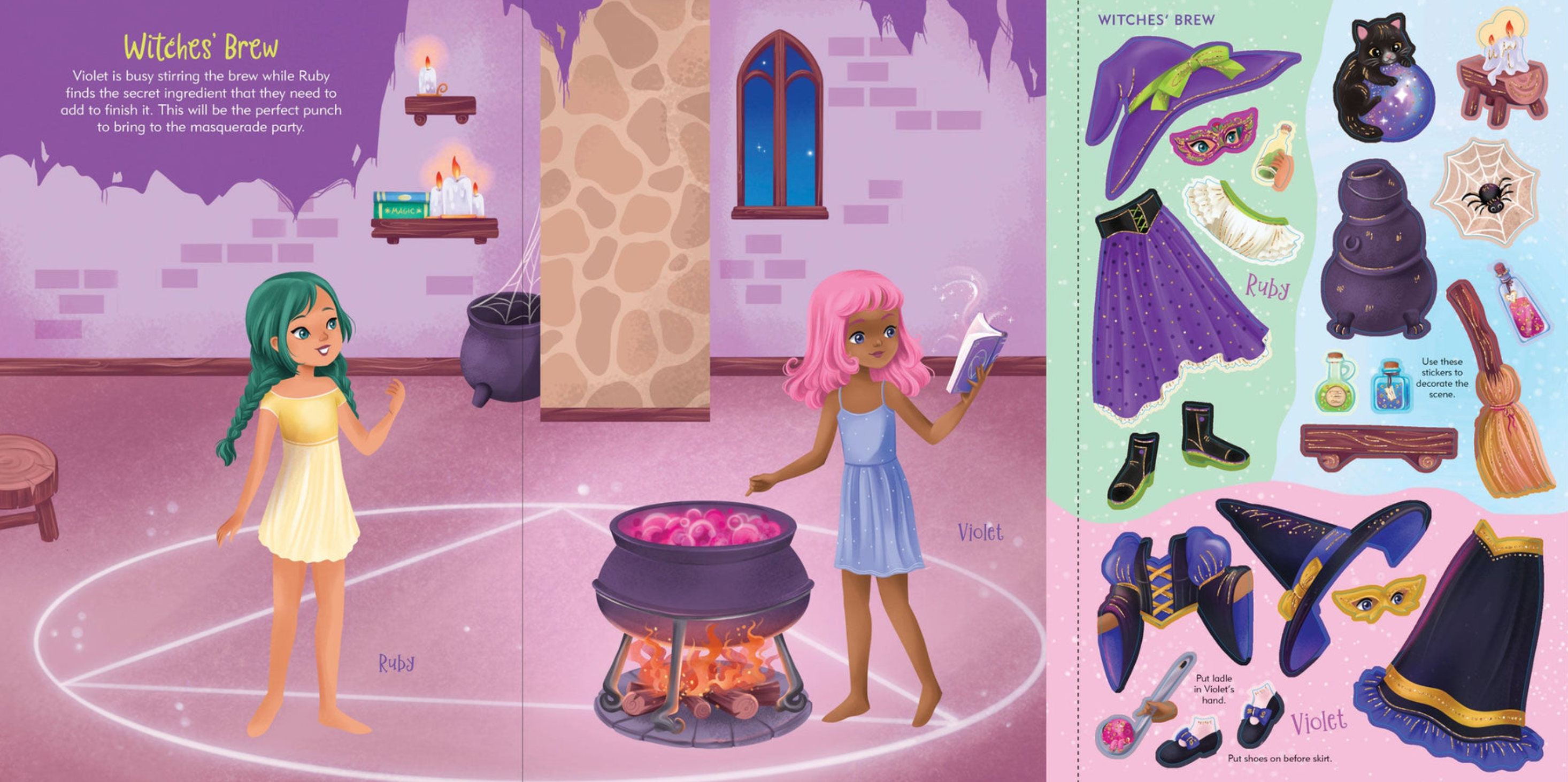 PTR Halloween Sticker Doll Dress-Up Book