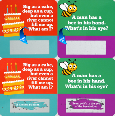 PTR Lunch Box Riddles Scratch-Off Deck (Set of 60 cards)