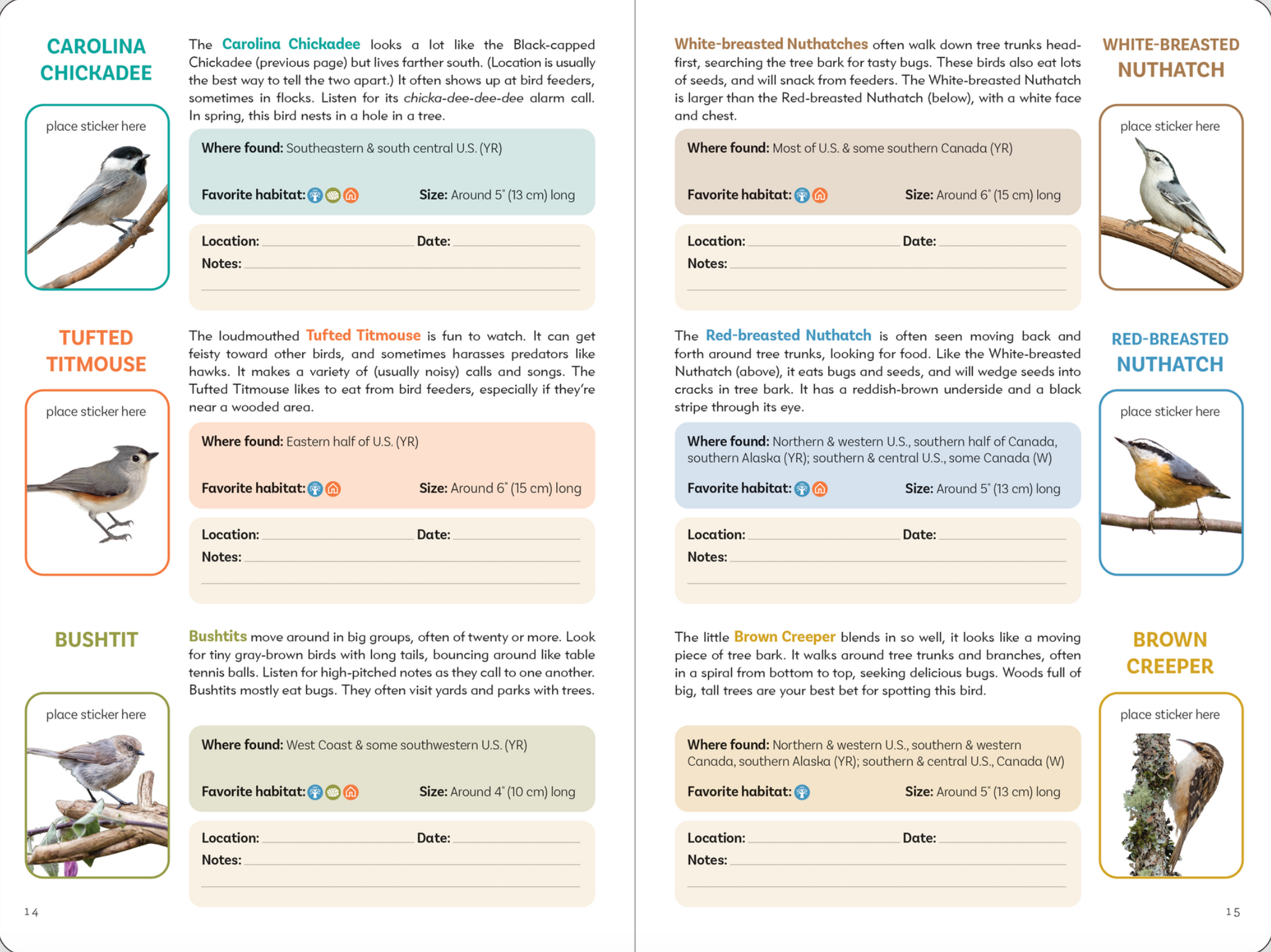 PTR The Birder's Logbook: A Seek-and-Sticker Book for Budding Ornithologists