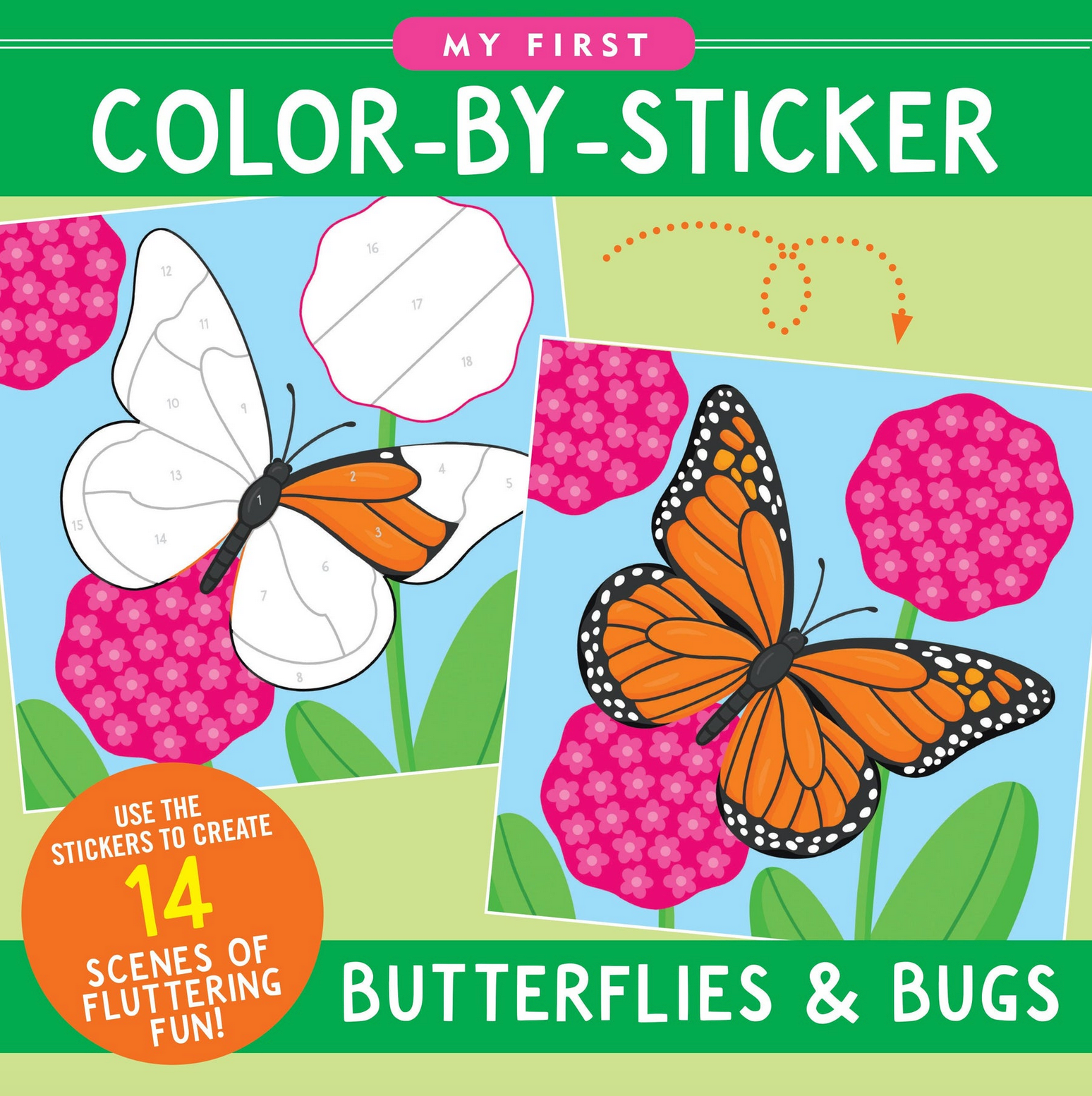 PTR My First Color-By-Sticker Book - Butterflies and Bugs