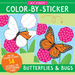 PTR My First Color-By-Sticker Book - Butterflies and Bugs