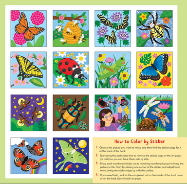PTR My First Color-By-Sticker Book - Butterflies and Bugs
