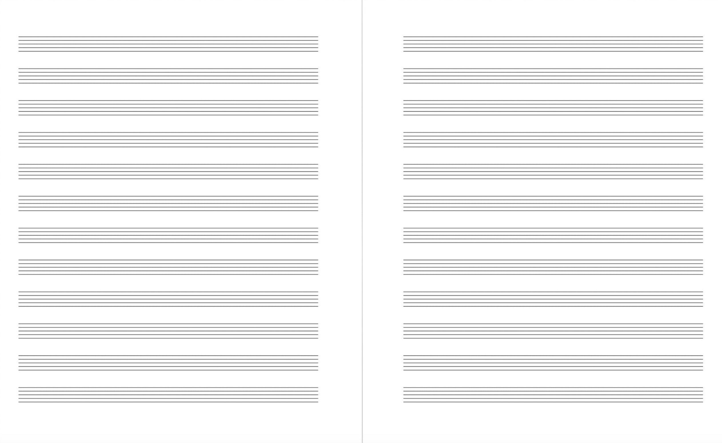 PTR Music Manuscript Notebook (Regular Staff)