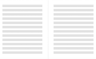 PTR Music Manuscript Notebook (Regular Staff)