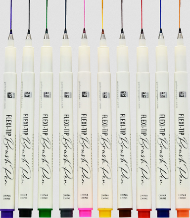 PTR Studio Series - Flexi-Tip Brush Pens (Set of 10)