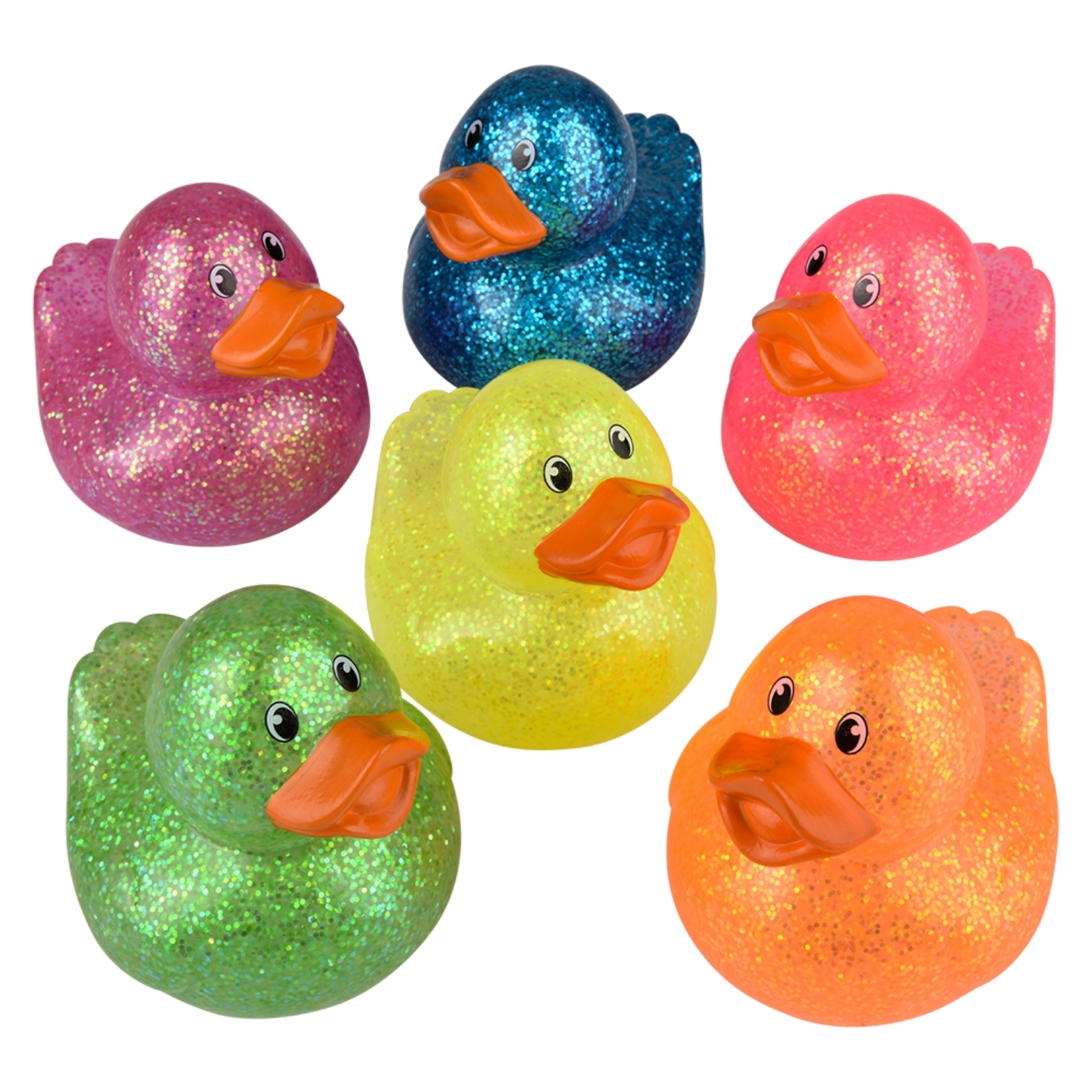 Glitter Rubber Ducks (Single) - Random Color
