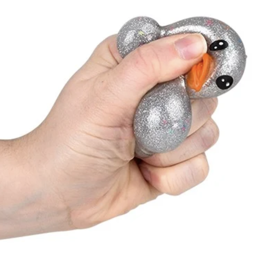 Squish Sticky Sparkly Duck (Single) - Assorted Colors
