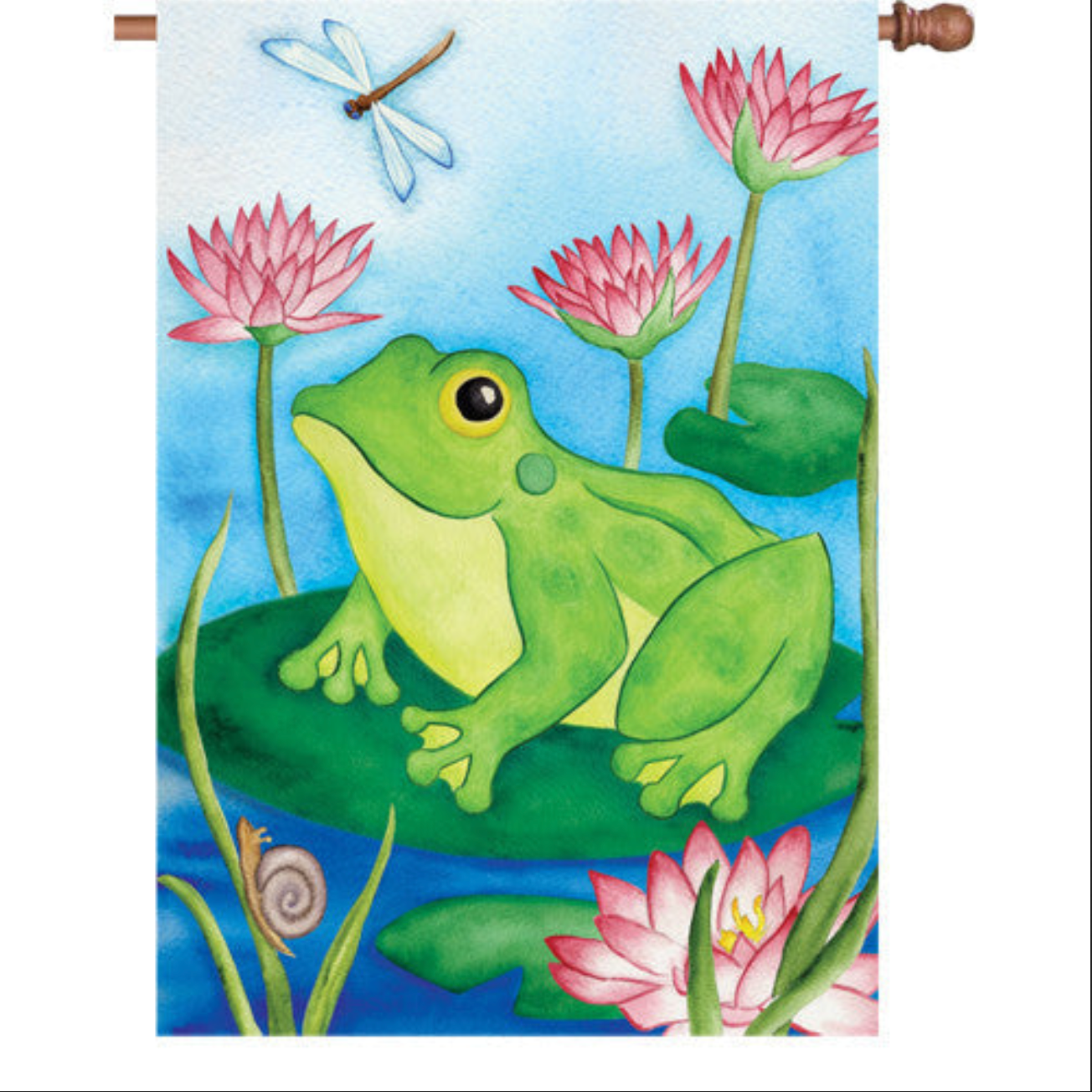 PRMR House Flag - Lotus Frog