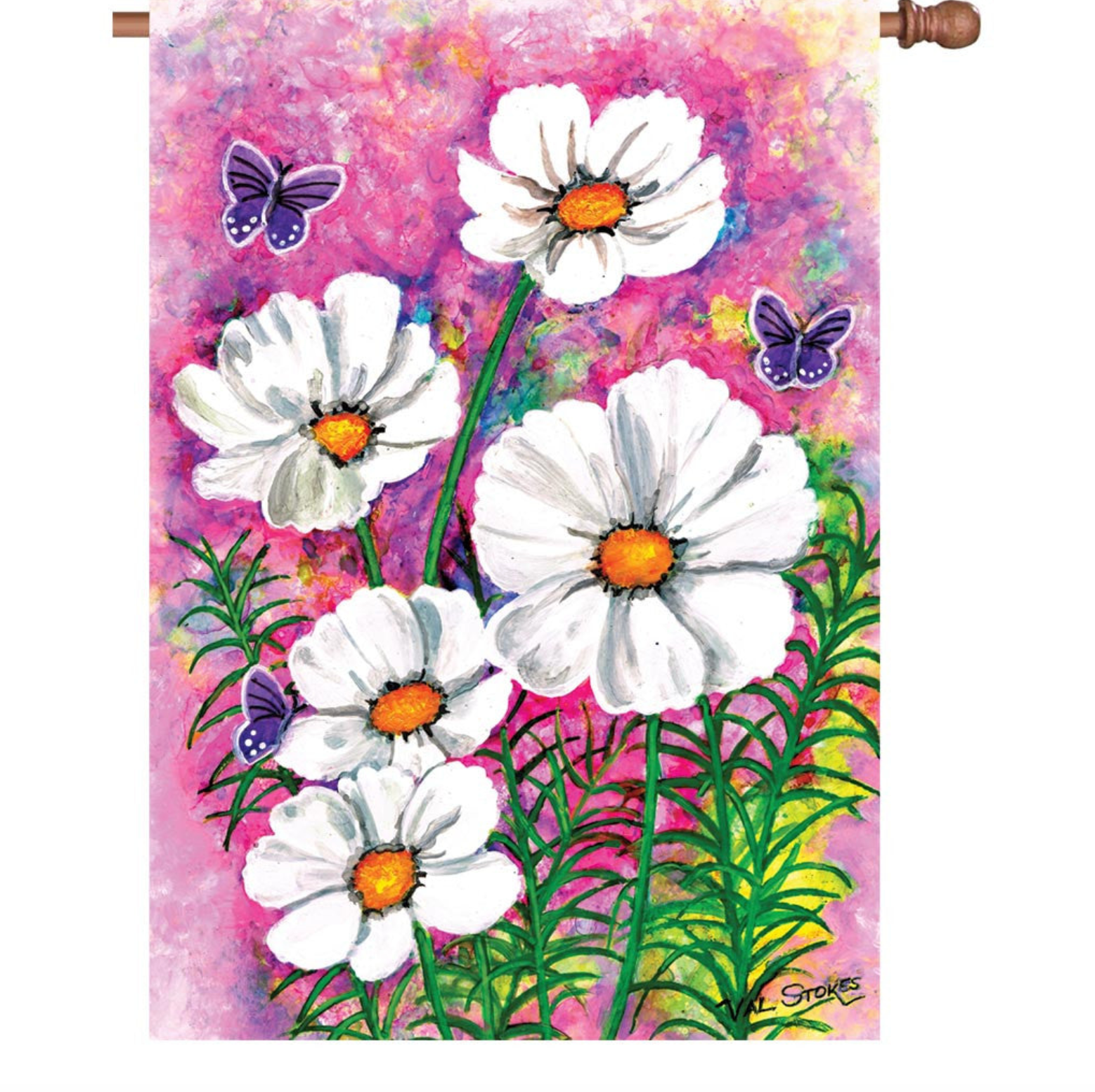 PRMR House Flag - Floral Cosmos Cluster