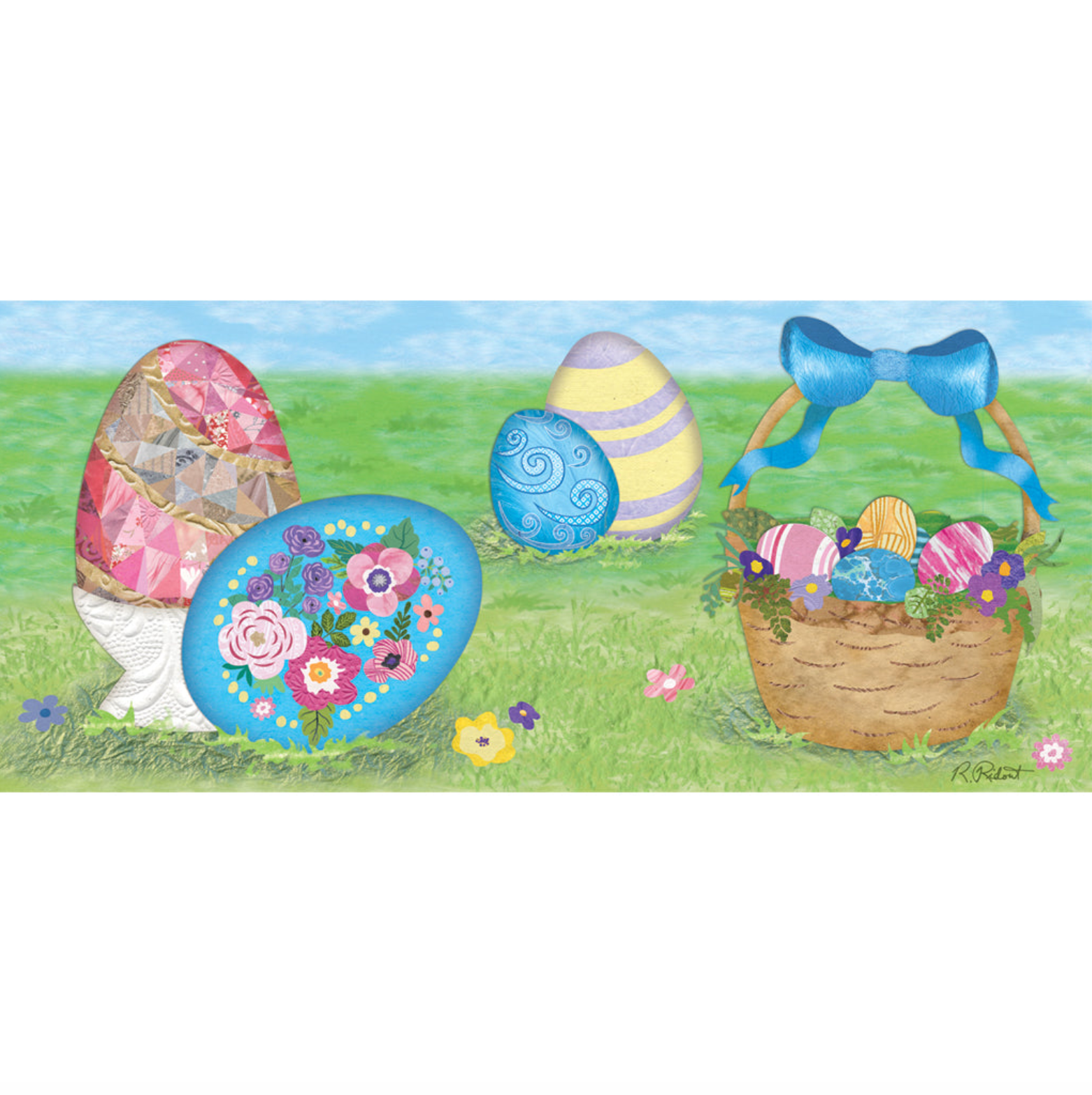 Elegant Easter Eggs 40" Windsock