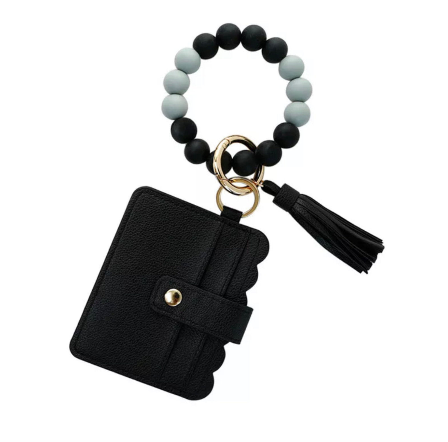 MAVI Wallet Wristlet Silicone Bead Tassel Keychains (Single) - Random Color