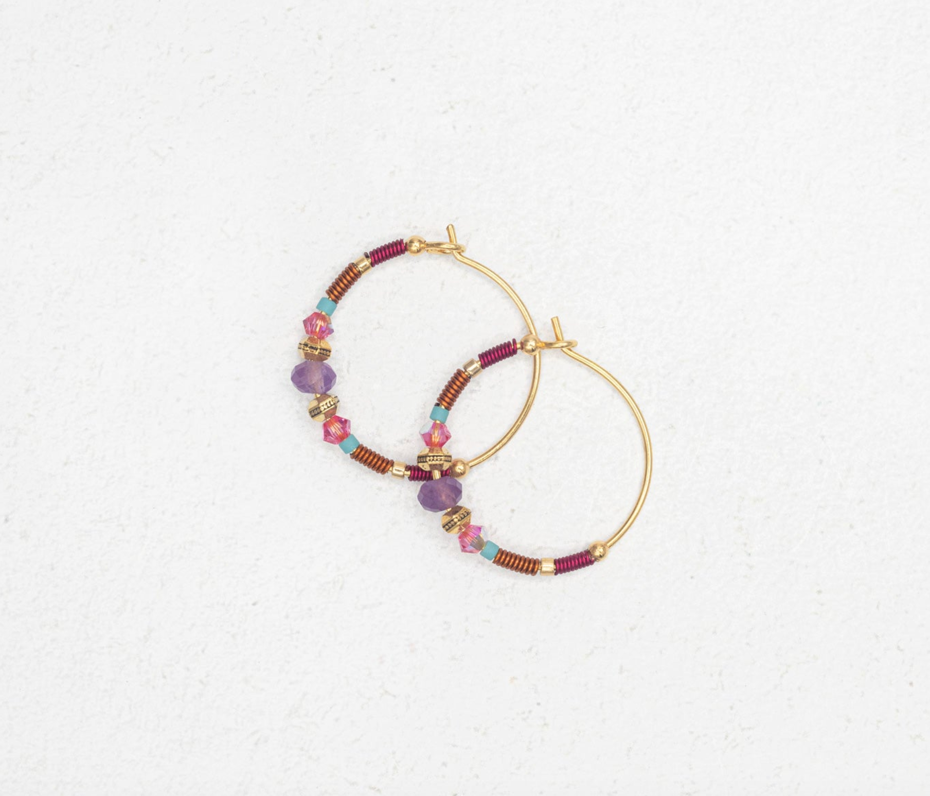 Holly Yashi Dakota Hoop Earrings - Desert Sunset