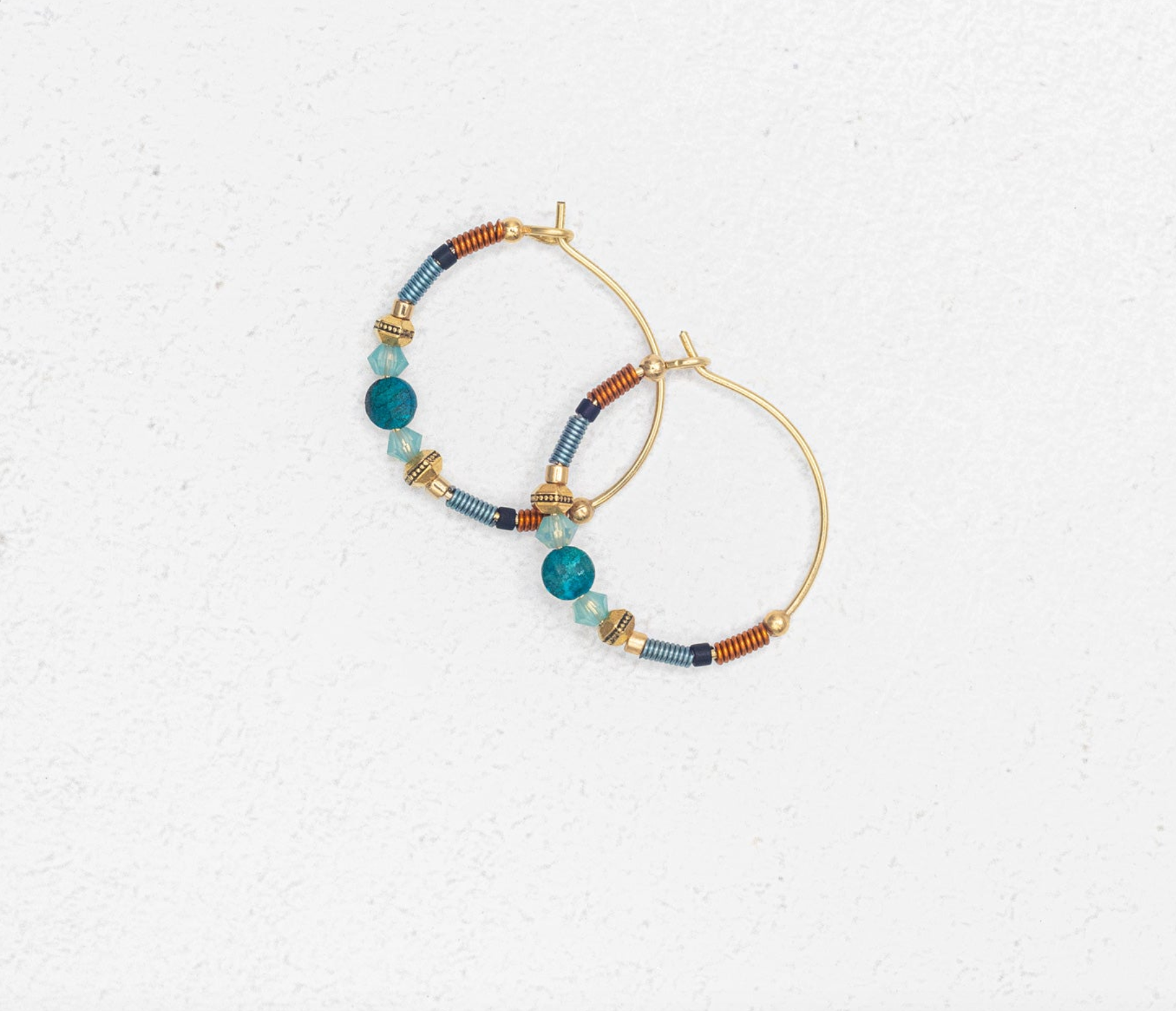 Holly Yashi Dakota Hoop Earrings - Copper Sky