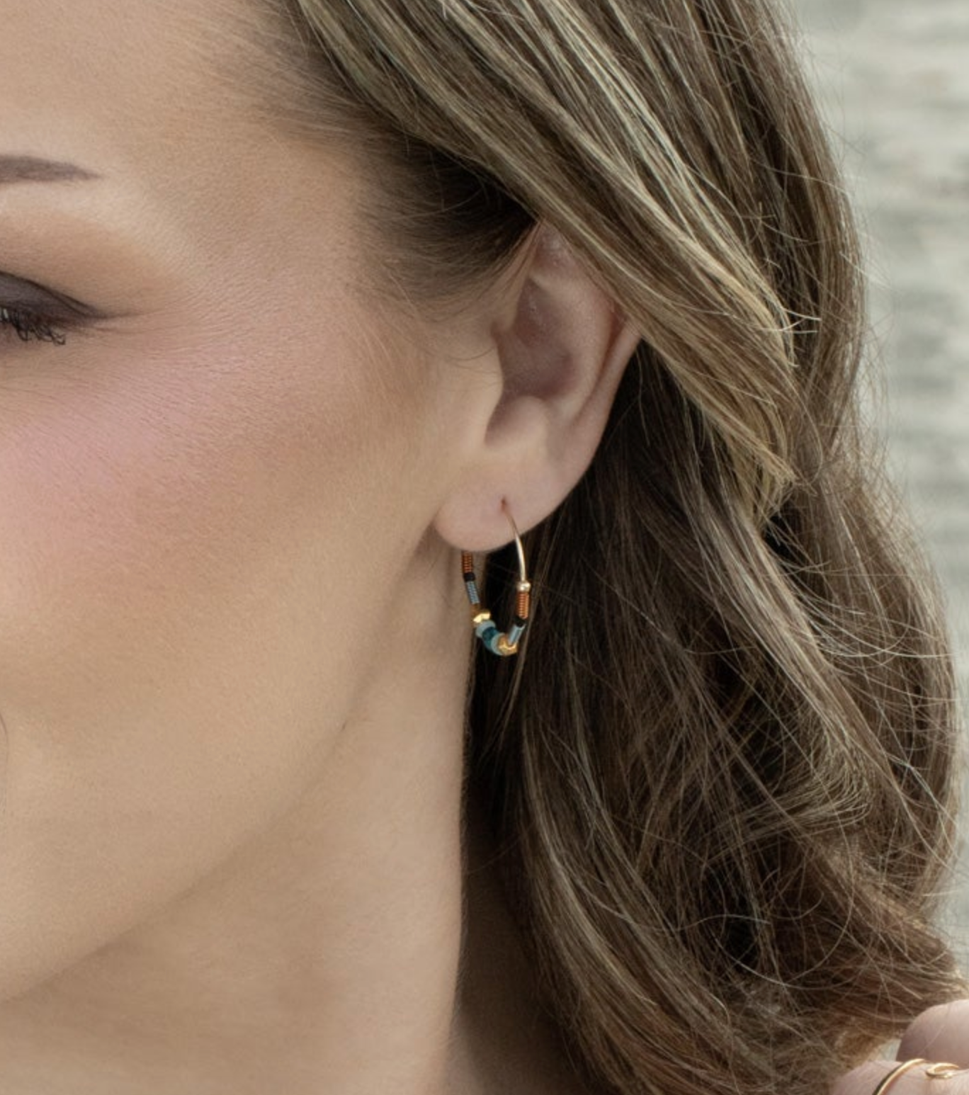 Holly Yashi Dakota Hoop Earrings - Copper Sky