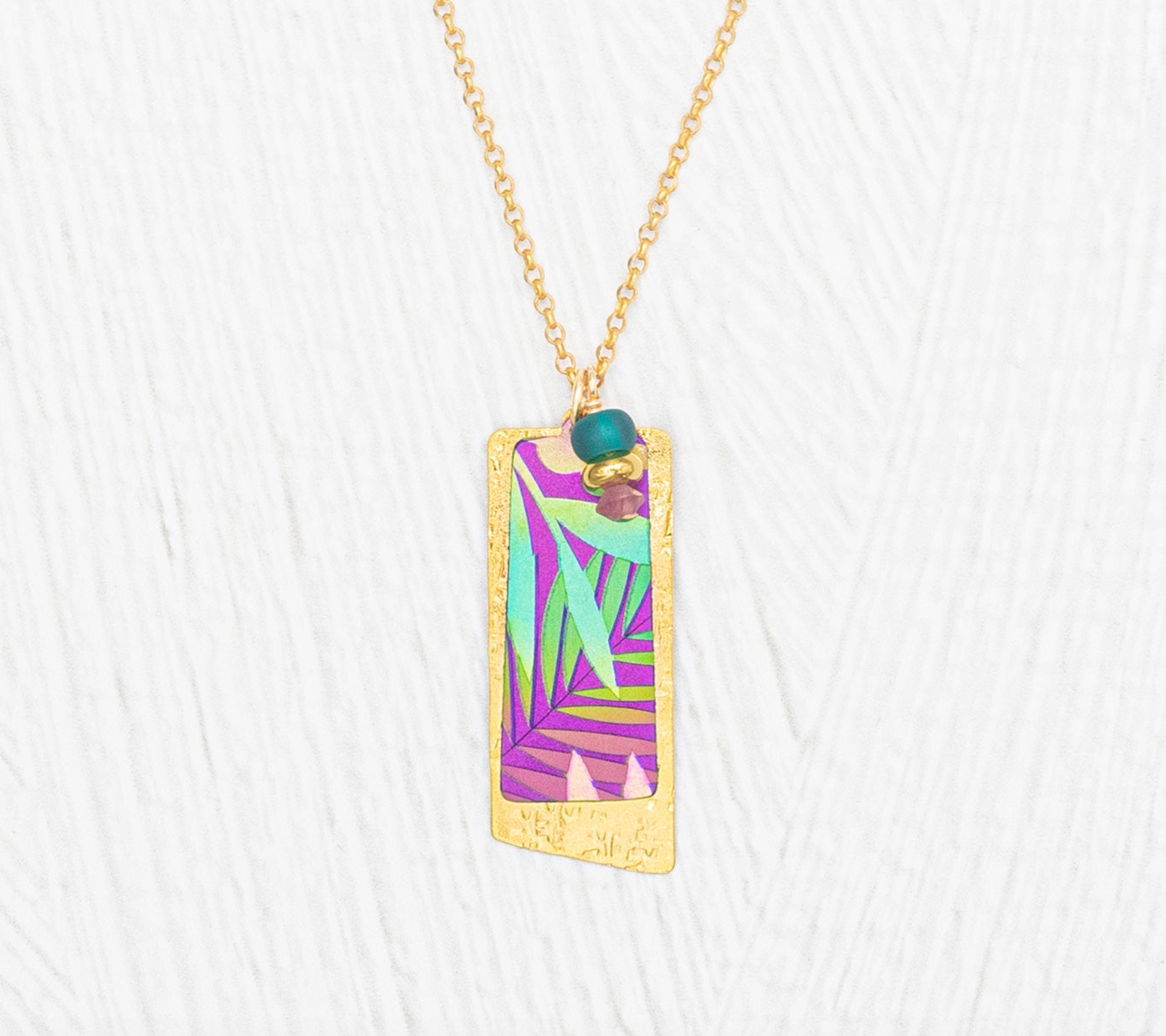 Holly Yashi Davy Pendant Necklace - Tropic Magenta