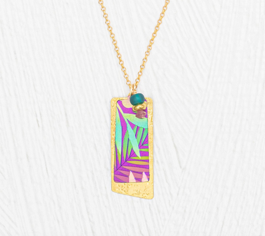 Holly Yashi Davy Pendant Necklace - Tropic Magenta