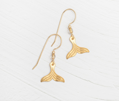 Holly Yashi Whale Tail Earrings - Gold