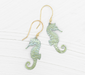 Holly Yashi Seahorse Earrings - Sage