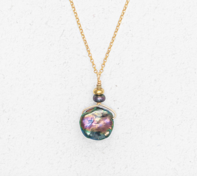 Holly Yashi Delicate Margo Pendant - Peacock and Gold