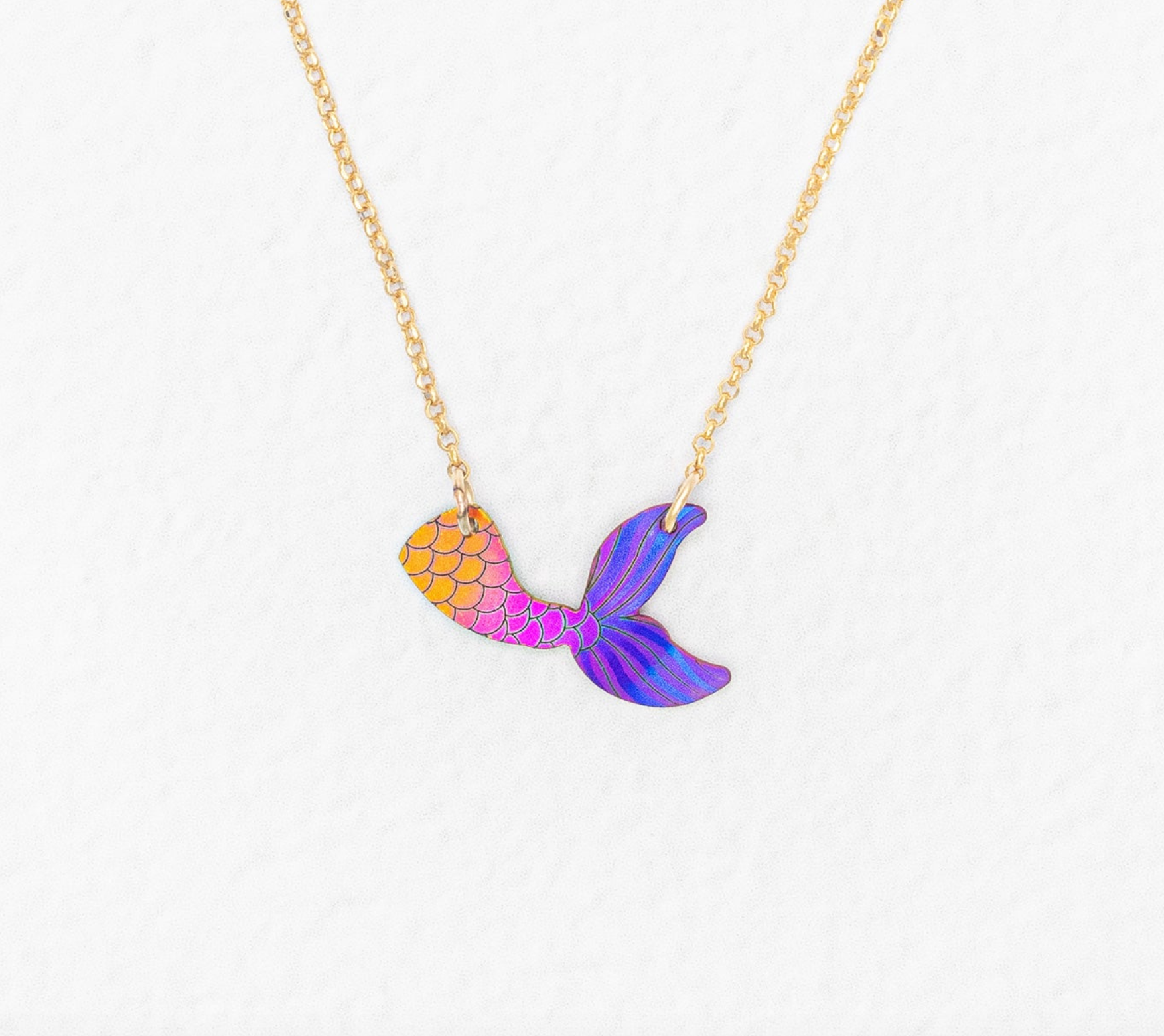 Holly Yashi Mermaid Dreams Necklace for Kids - Sunset