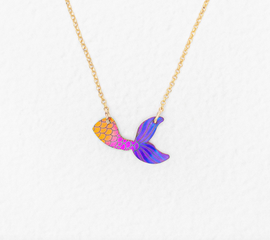 Holly Yashi Mermaid Dreams Necklace for Kids - Sunset