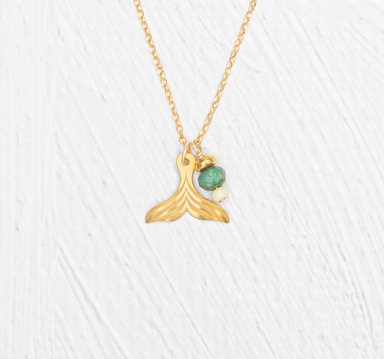 Holly Yashi Whale Tail Pendant Necklace - Gold