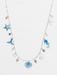 Holly Yashi Sea Treasure Charm Necklace - Shore Blue and Silver