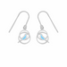 Boma Blue Enamel Bird Swirl Circle Earrings
