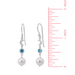 Boma Luna Pearl Drop Earrings with Blue Topaz Cubic Zirconia
