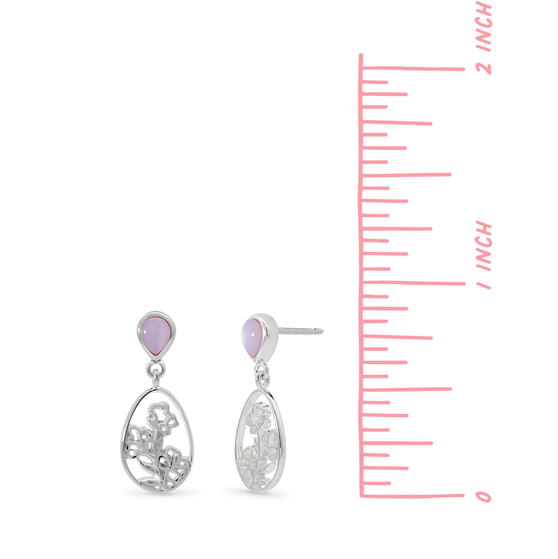 Boma Blooming Oval Earrings with Pink Shell