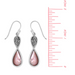 Boma Boho Teardrop Earrings with Pink Bronze Mother of Pearl