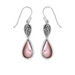 Boma Boho Teardrop Earrings with Pink Bronze Mother of Pearl