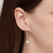 Boma Luna Pearl Drop Earrings with Rose Quartz