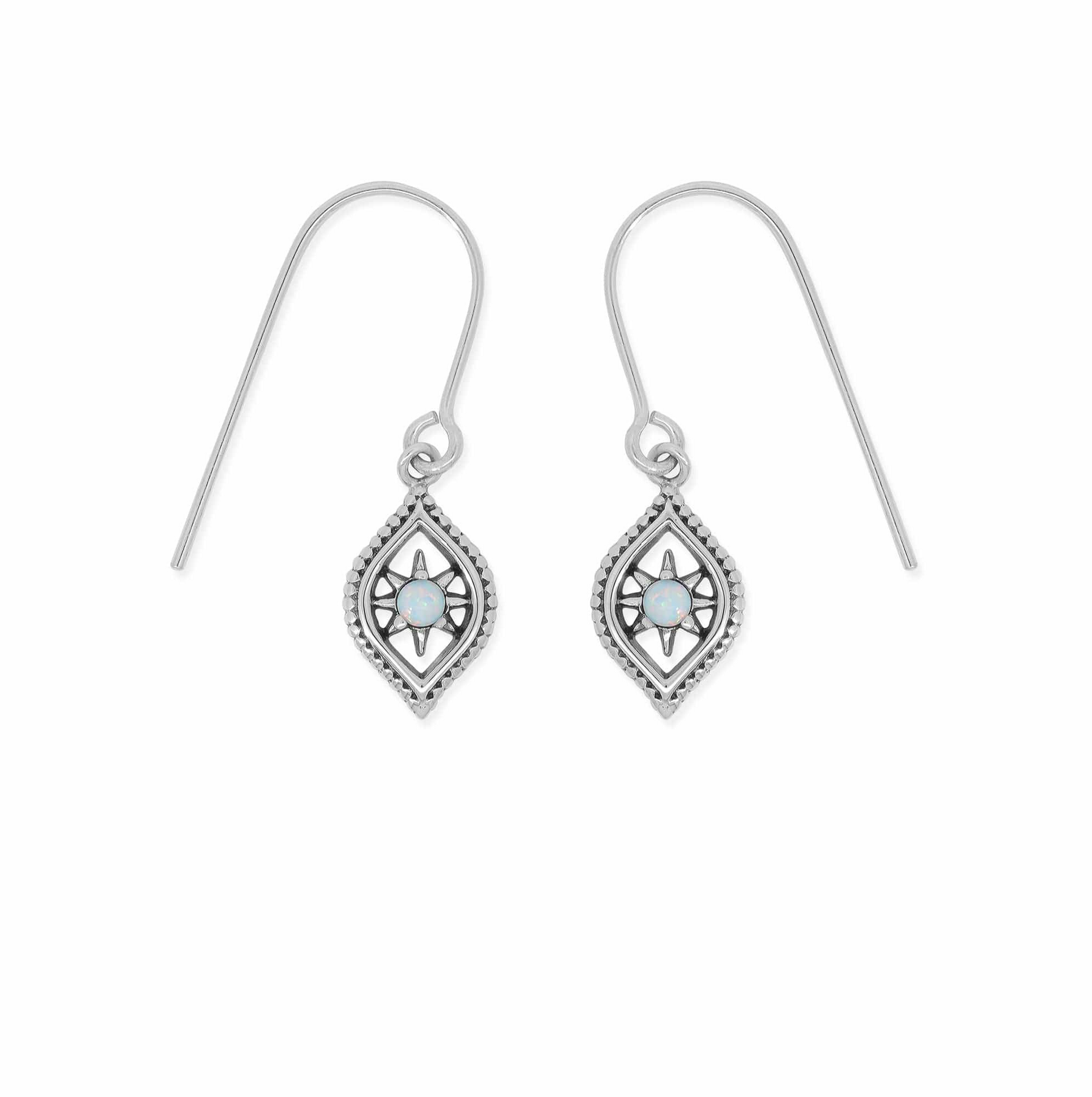 Boma Bohemian Star Drop Earrings with Opal