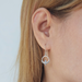 Boma Bohemian Dot Circled Earrings with Mother of Pearl