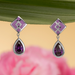 Boma Clare Geometric Teardrop - Amethyst
