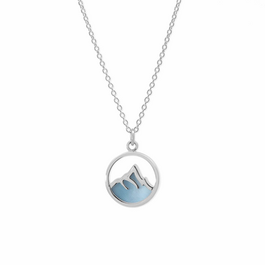 Boma Mountain Peak Necklace with Blue Mother of Pearl