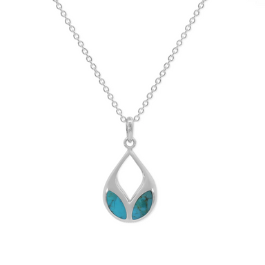 Boma Turquoise Leaf Petal Necklace