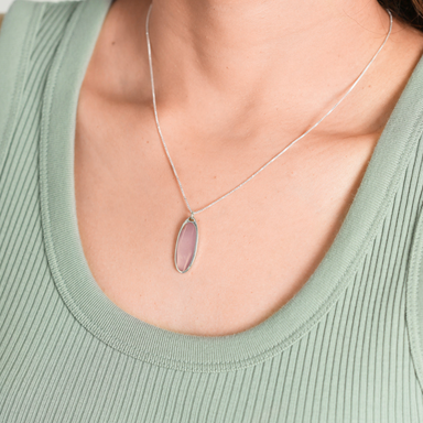 Boma Pink Shell Oval Necklace