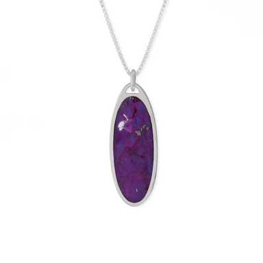 Boma Purple Turquoise Oval Necklace