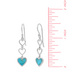 Boma Triple Heart Dangle Earrings - Turquoise