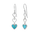 Boma Triple Heart Dangle Earrings - Turquoise