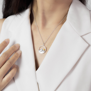 Boma Mountain and Gold Moon Necklace