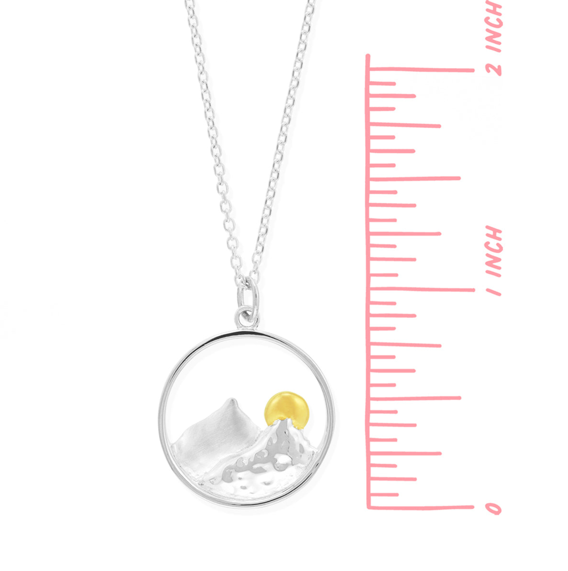 Boma Mountain and Gold Moon Necklace