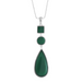 Boma Drop Down Pendant Necklace - Green Agate