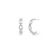 Boma Sterling Silver Organic Chain Hoop Earrings
