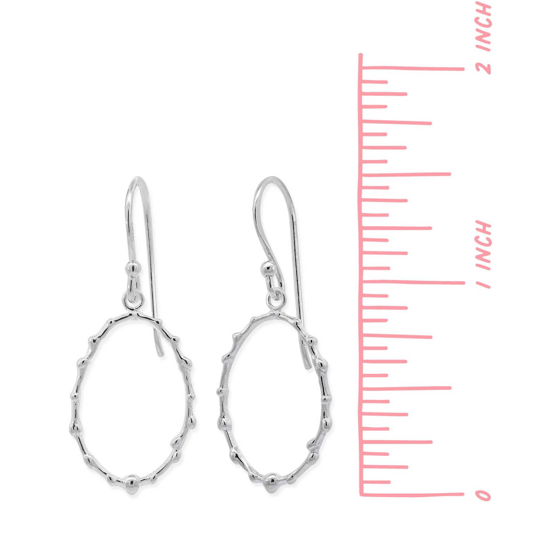 Boma Oval Vine Sterling Silver Earrings